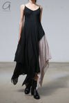 Marc Le Bihan Bias-cut halter dress France MLB-2109-BLACK/ROSE